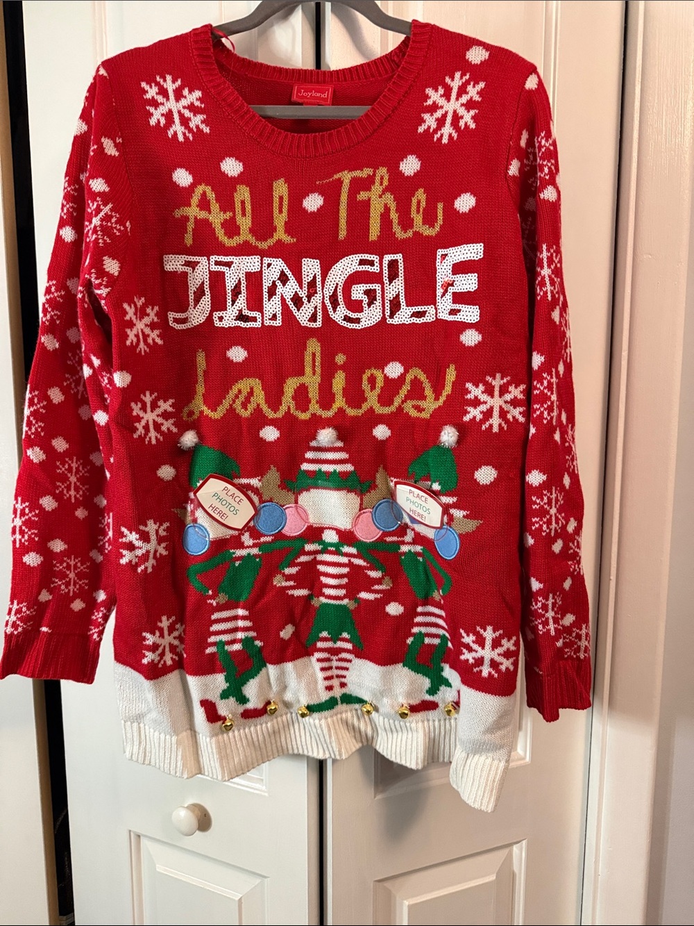 Red 'All The Jingle Ladies' Crewneck Sweater ugly sweater